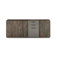 Sideboard Largo Anthrazit/Eichefarben B: 200cm - Eichefarben/Anthrazit, Design, Holzwerkstoff (200/80/45cm) - MID.YOU