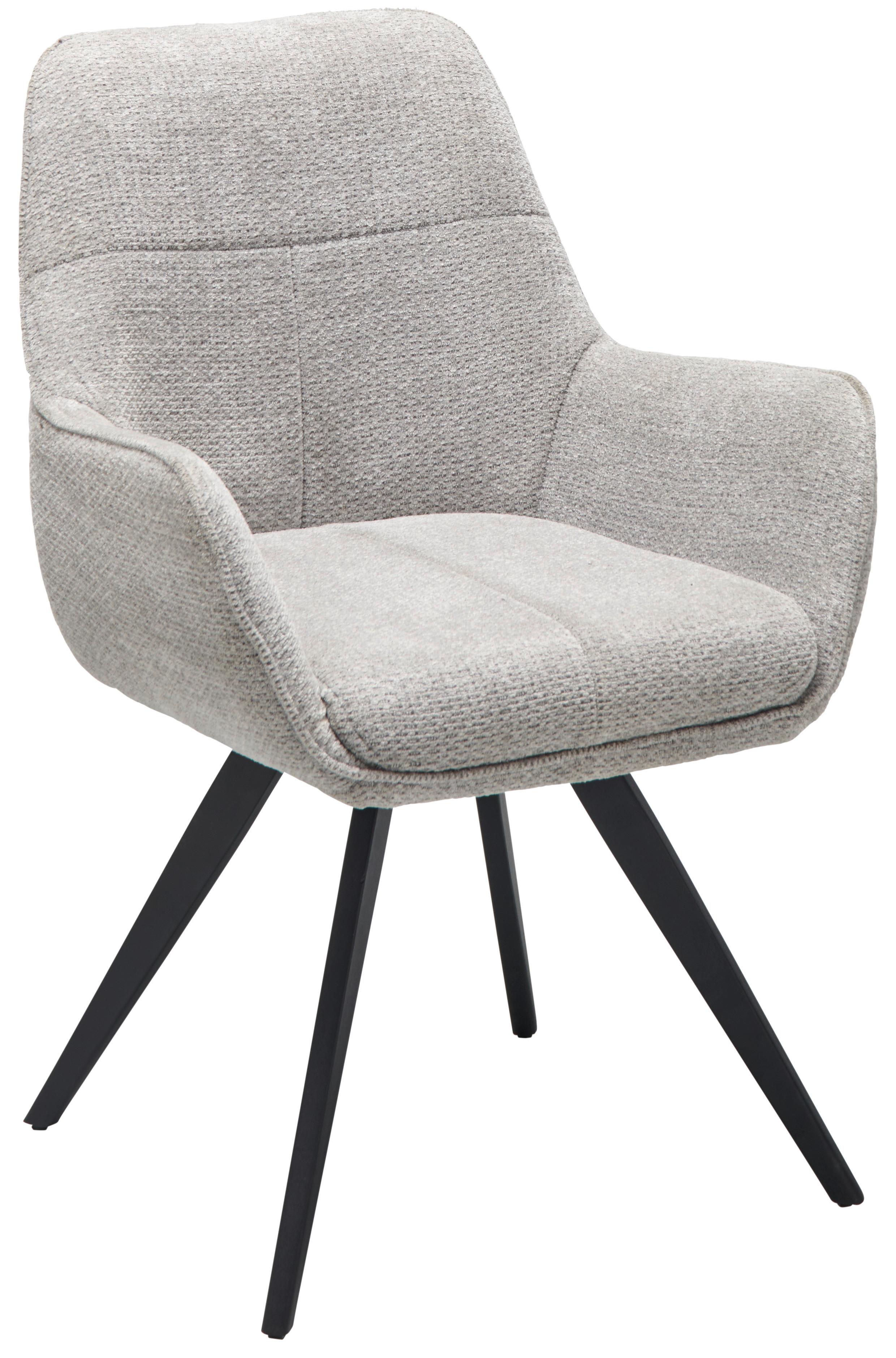 Armlehnstuhl Kimberly Grau/Schwarz gepolstert