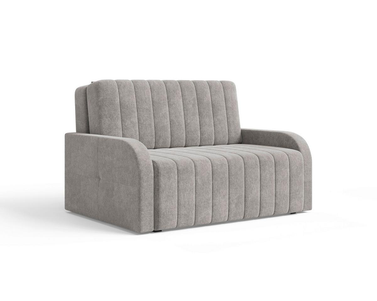 Schlafsofa Alaska Grau, B: 141 cm - Schwarz/Grau, Design, Textil (141/90/104cm) - MID.YOU