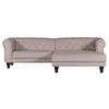 Ecksofa Jonte Beige S: 260x160 Cm - Dunkelbraun/Beige, Design, Textil (260/160cm) - MID.YOU