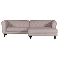 Ecksofa Jonte Beige S: 260x160 cm - Dunkelbraun/Beige, Design, Textil (260/160cm) - MID.YOU
