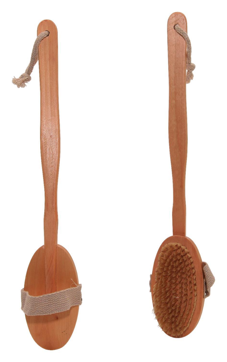 Fürdőkefe Massage - Natúr/Cseresznyefa, Basics, Természetes anyagok/Fa (38,5cm)