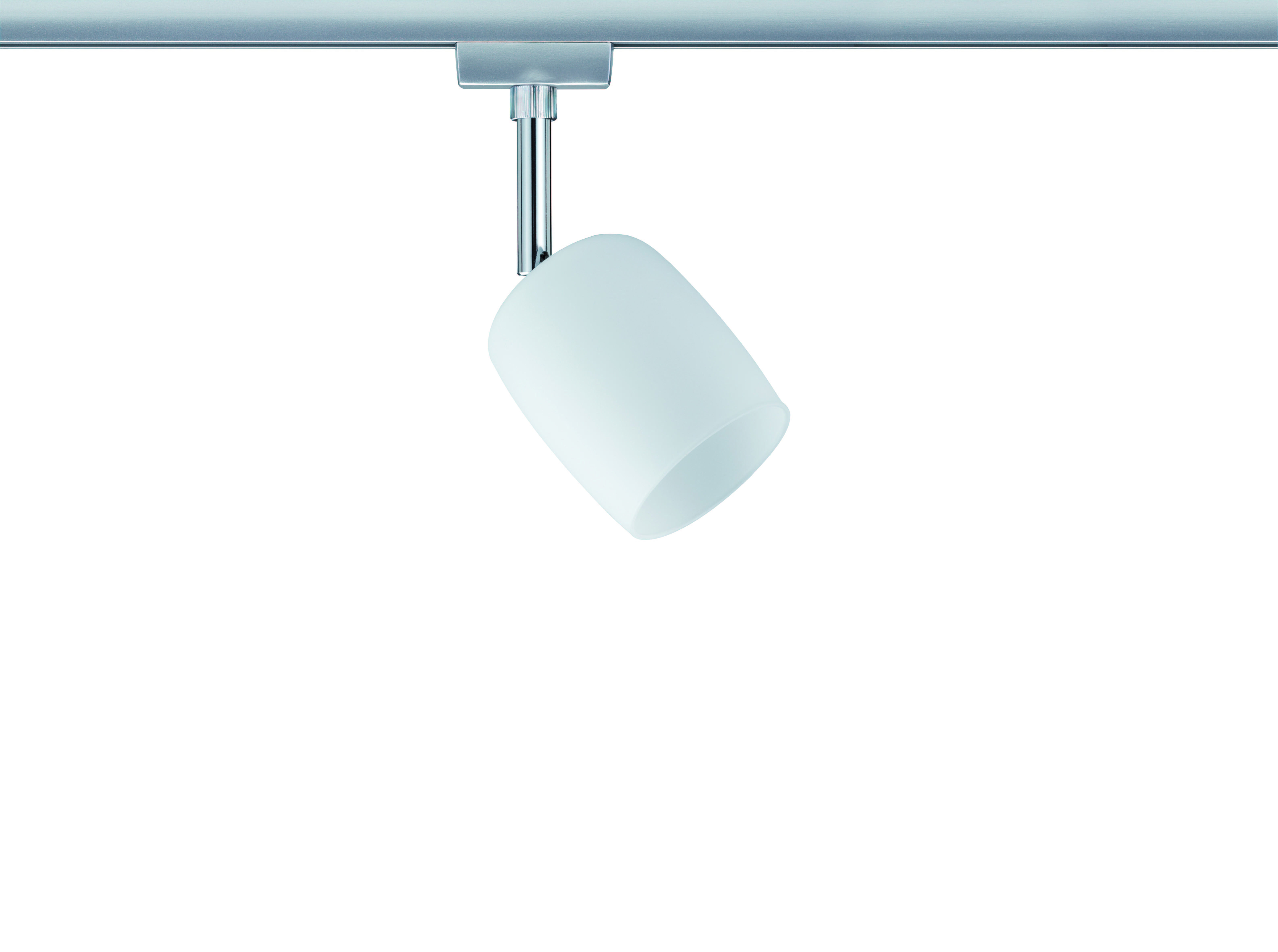 Schwenkbarer Strahler aus Metall und Glas