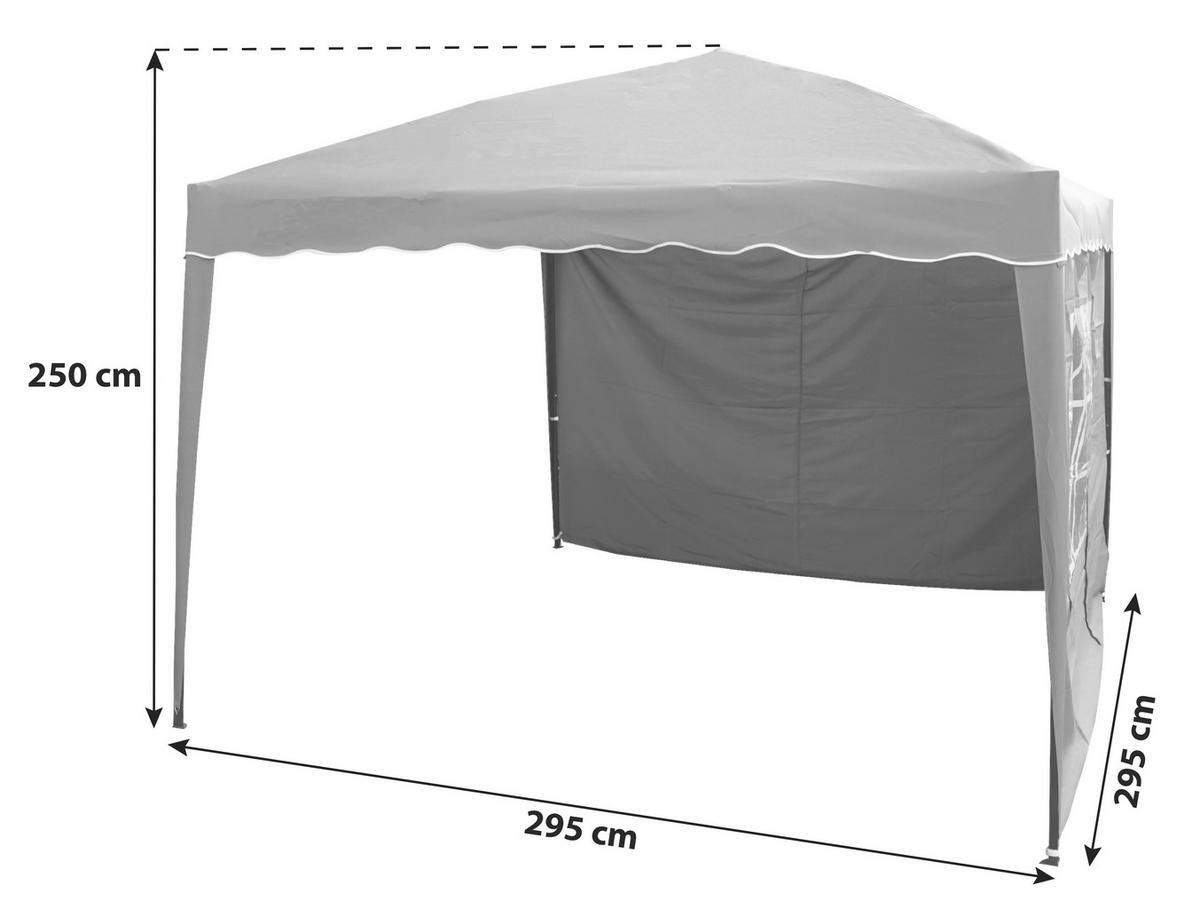 Pavillon Easy Up - Grau, KONVENTIONELL (295/250/295cm) - Gardenson
