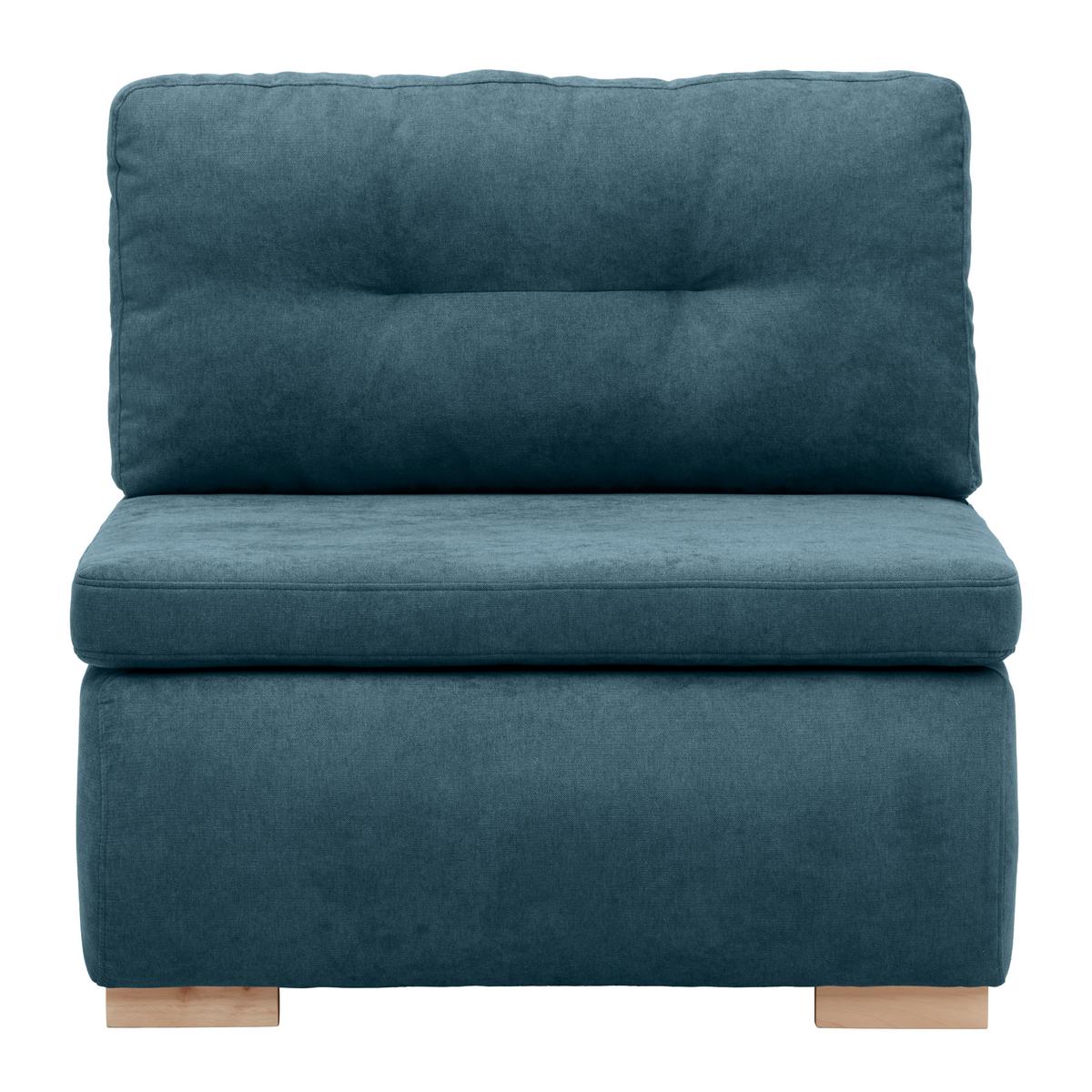 Rozkládací křeslo MODENA, tyrkysová - černá/přírodní barvy, textil/plast (89/88/90cm) - Based