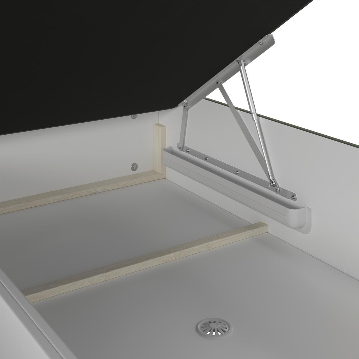 Polsterbett Zeni 140 - Jadegrün/Schwarz, KONVENTIONELL, Holz/Textil (140/200cm)