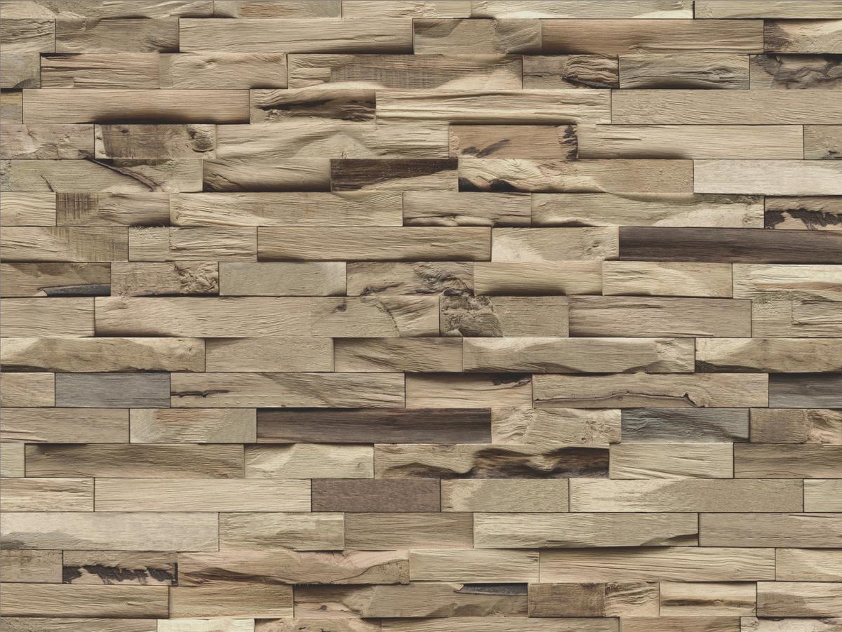 Wandverkleidung Beachwood Heavea Natural - Hellbraun, Basics, Holz (61/15/2cm)