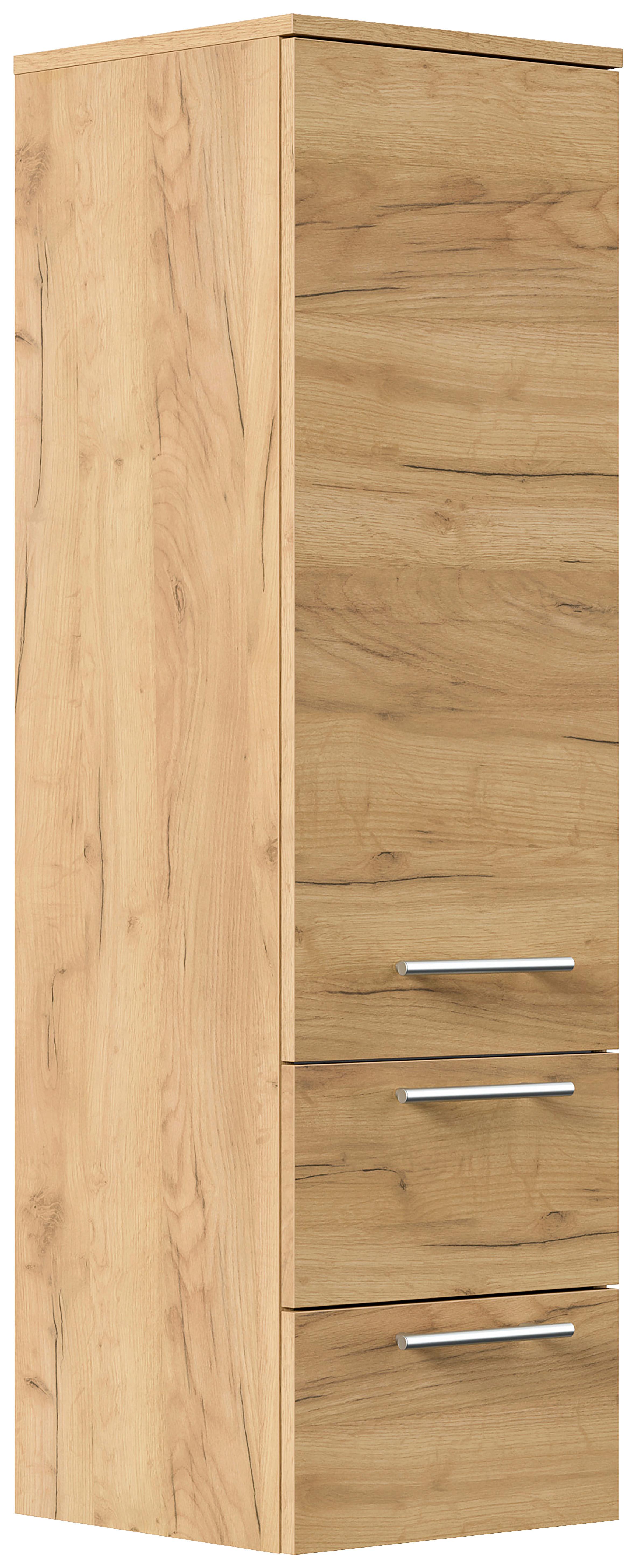 MIDISCHRANK Eichefarben B: 35,2cm - Eichefarben, Basics, Glas/Holzwerkstoff (35,2/120/35,8cm) - MID.YOU