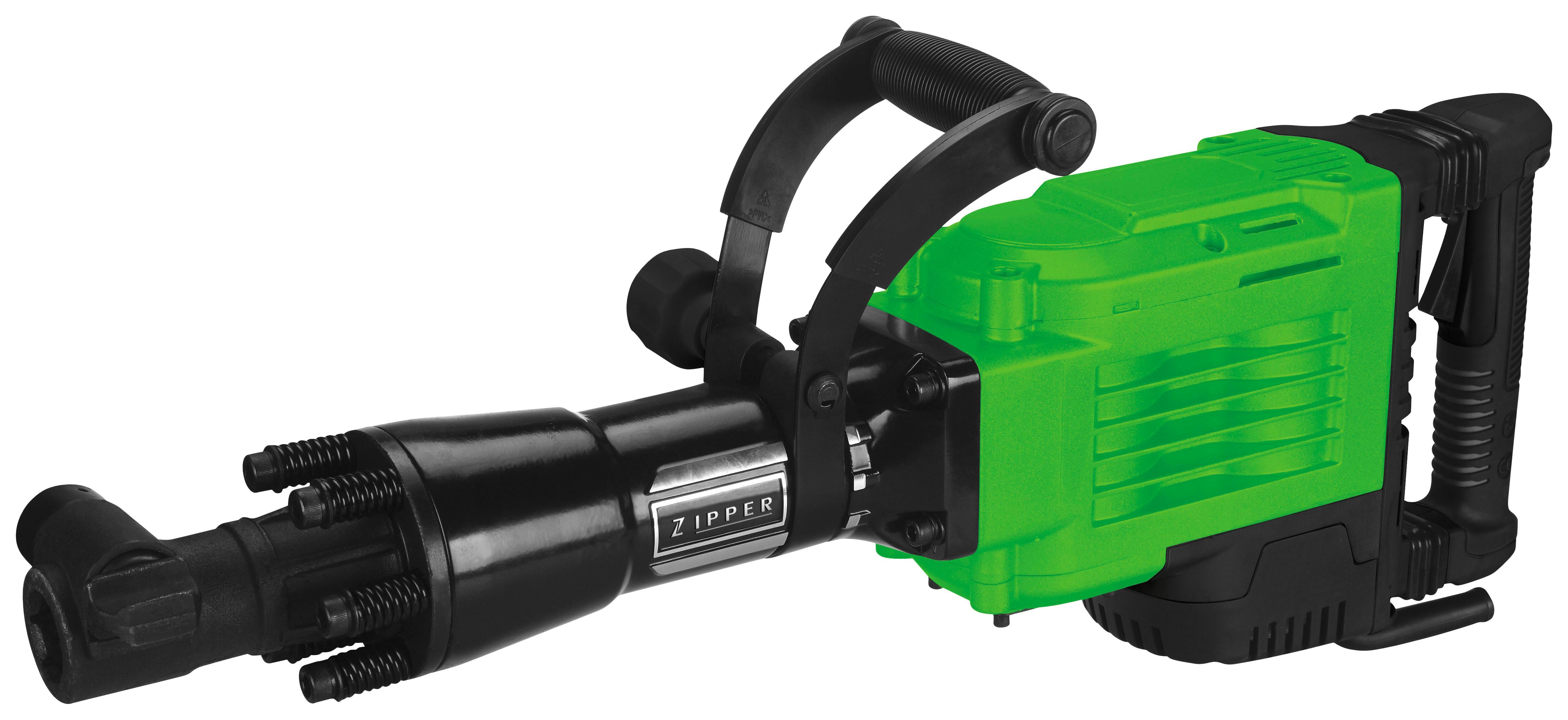 Abbruchhammer Zi-abh1700d 1700 Watt 65 Joule - Schwarz/Grün, MODERN, Kunststoff/Metall - Zipper