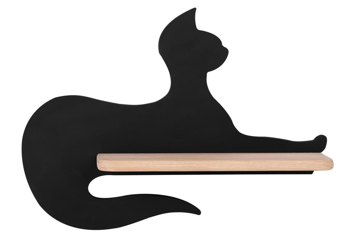 Kinderwandleuchte 21-75642 Cat - Schwarz, Basics, Holz/Holzwerkstoff (36/12/26cm)