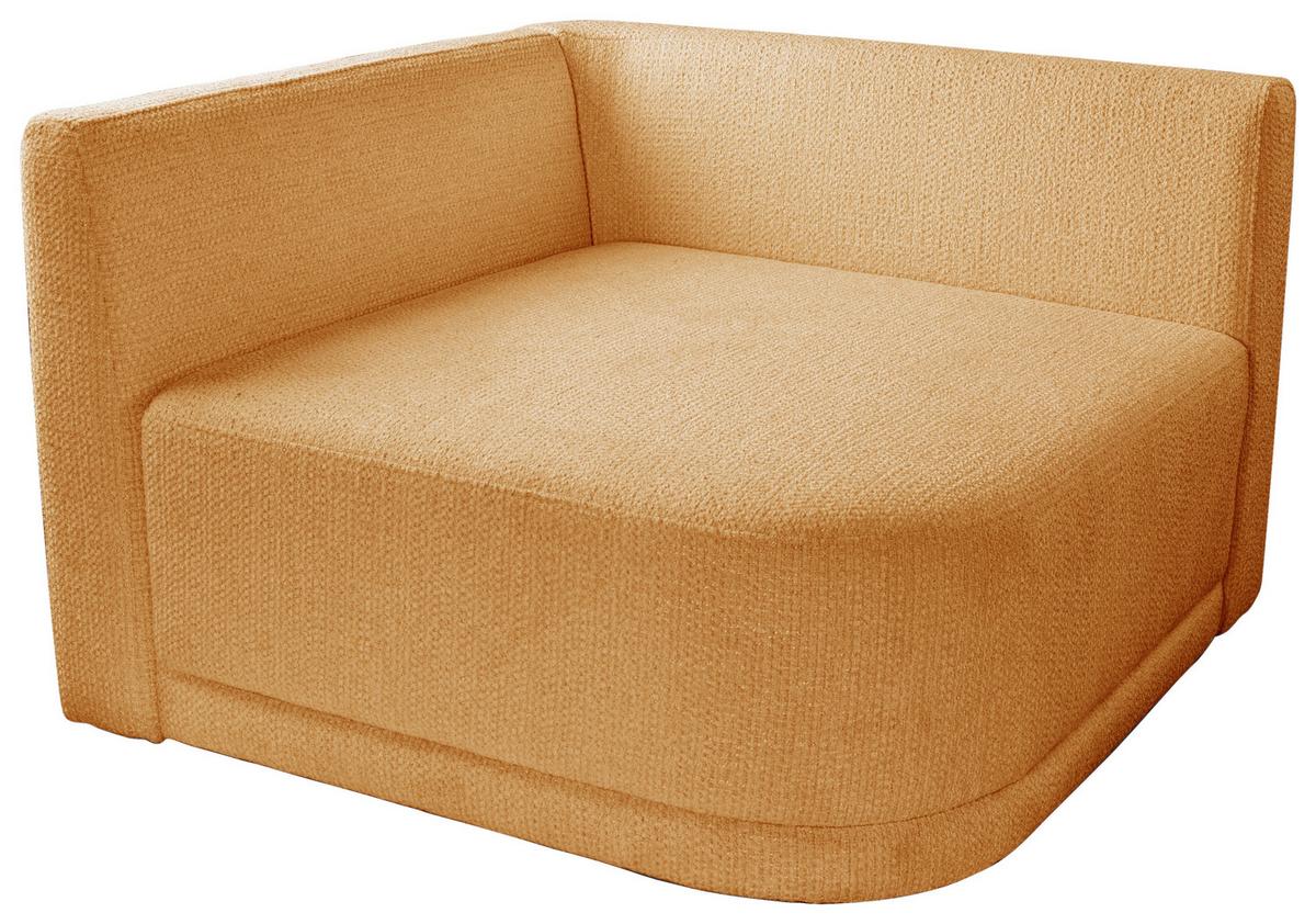 Sofa Zuri Senfgelb/rot, B:110cm - Rot/Senfgelb, Trend, Textil (110/75/115cm) - Livetastic