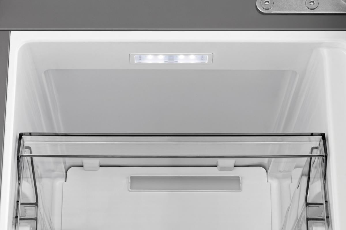 Kühl-Gefrier-Kombination Edelstahlfarben B: 79,4cm - Edelstahlfarben, Trend, Glas/Kunststoff (79,4/178,5/69,8cm) - Hisense