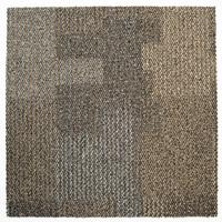 Teppichfliese Grau/Hellbraun Essential 50x50cm Florhöhe 3mm - Hellbraun/Grau, Basics, Textil (50/50cm)
