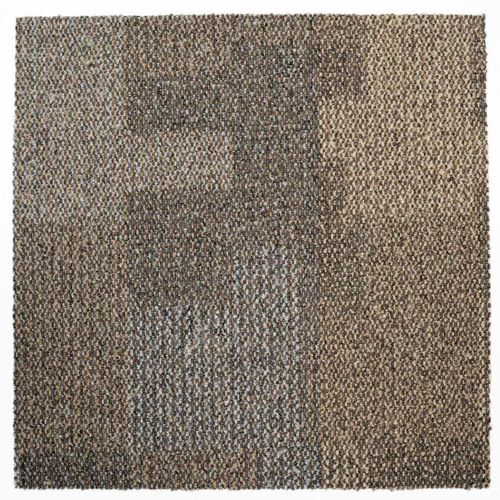 Teppichfliese Grau/Hellbraun Essential 50x50cm Florhöhe 3mm