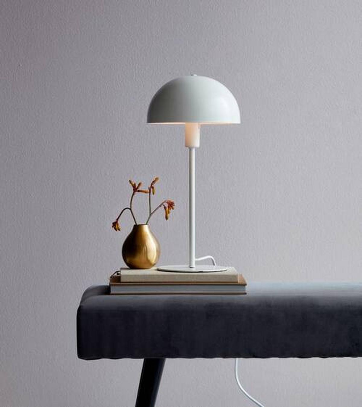Tischleuchte Ellen Weiß D: 20 cm - Weiß, Basics, Metall (20/41,5cm) - Nordlux