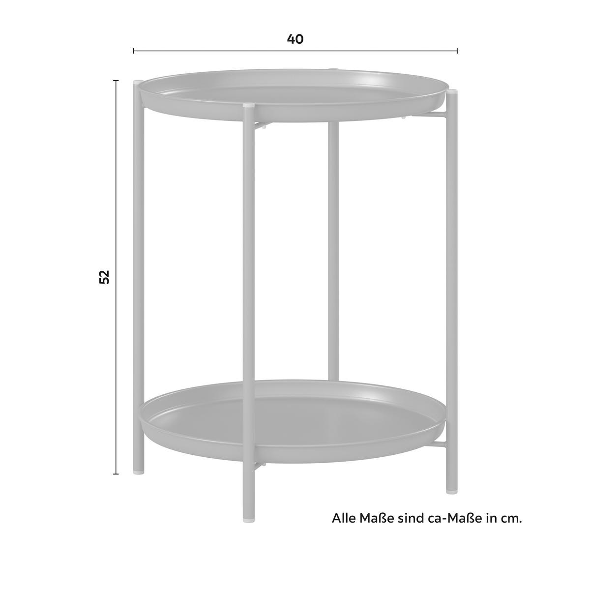 ZAHRADNÍ ODKLÁDACÍ STOLEK JENS - antracitová, Basics, kov (40/52/40cm) - Mömax