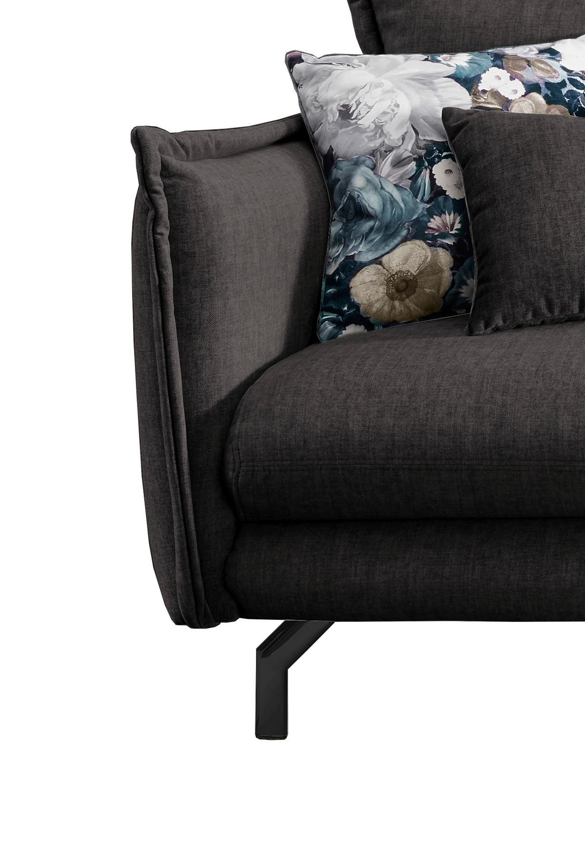 Ecksofa Lava Anthrazit S: 255/180 cm - Türkis/Anthrazit, MODERN, Textil (255/180cm) - Livetastic