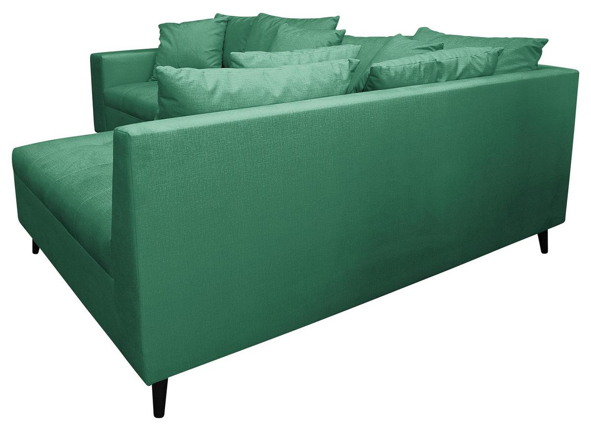 Ecksofa Pruno, Grün S: 247x174 Cm - Schwarz/Grün, Design, Textil (247/174cm) - MID.YOU