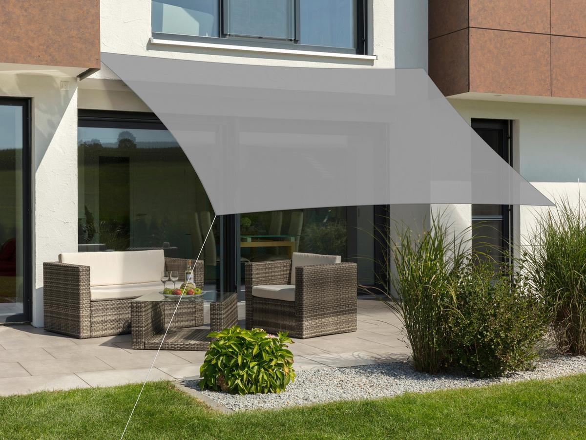 Sonnensegel Rechteck 3,6 X 5 m - Silberfarben, Basics, Textil (360/0,5/500cm) - Schneider