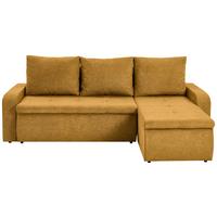 Ecksofa Larisa Gelb S: 235x158 cm - Gelb/Schwarz, KONVENTIONELL, Textil (235/158cm) - P & B