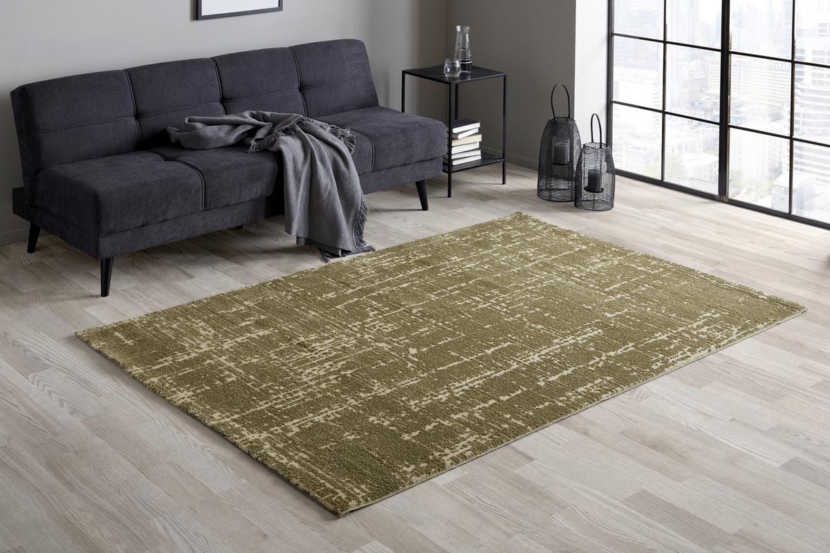 Webteppich Grün Theo 80x150 cm Textil - Grün, MODERN, Textil (80/150cm) - Luca Bessoni