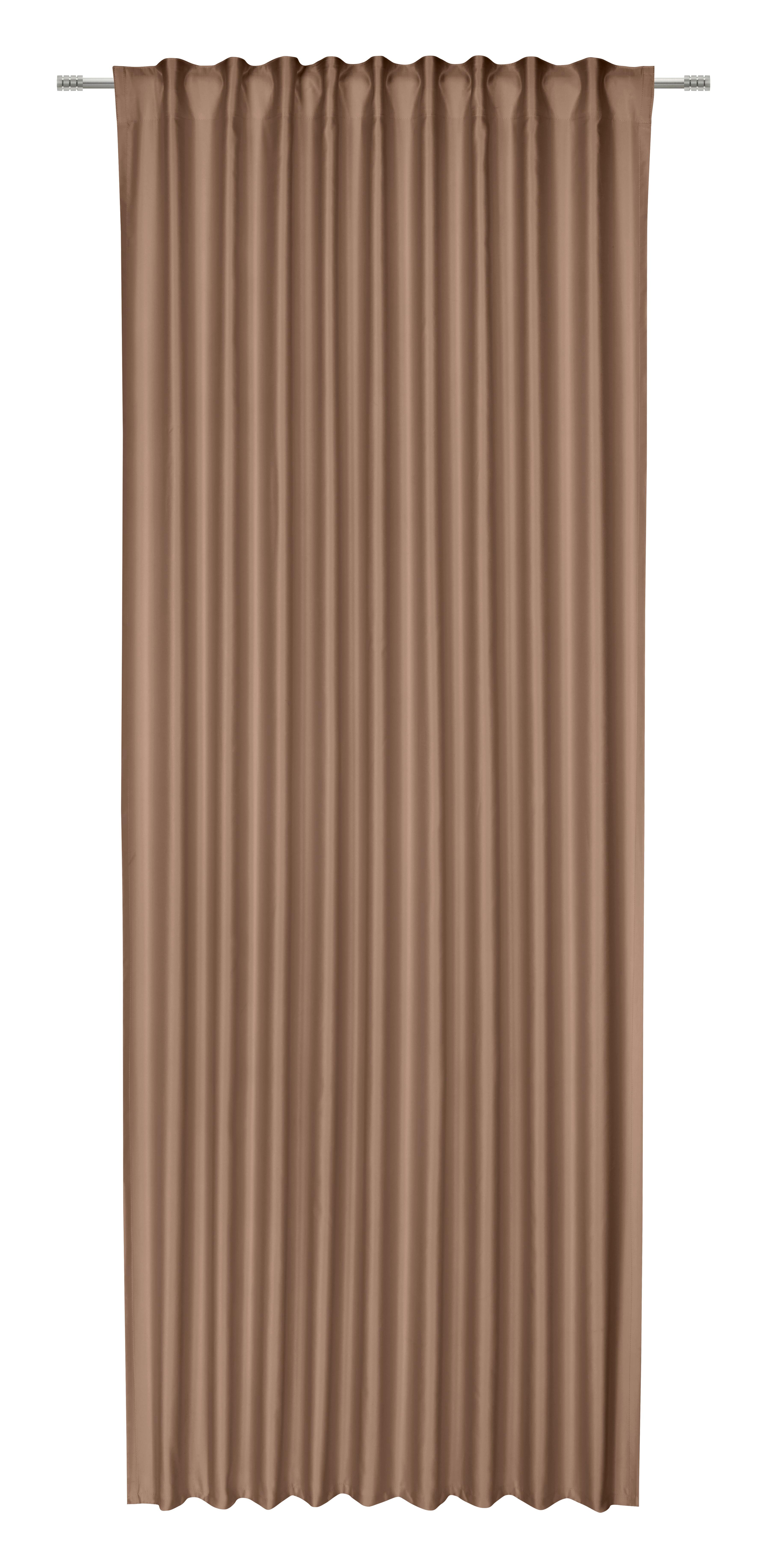 Fertigvorhang Roswita - Braun, KONVENTIONELL, Textil (135/245cm) - Ondega