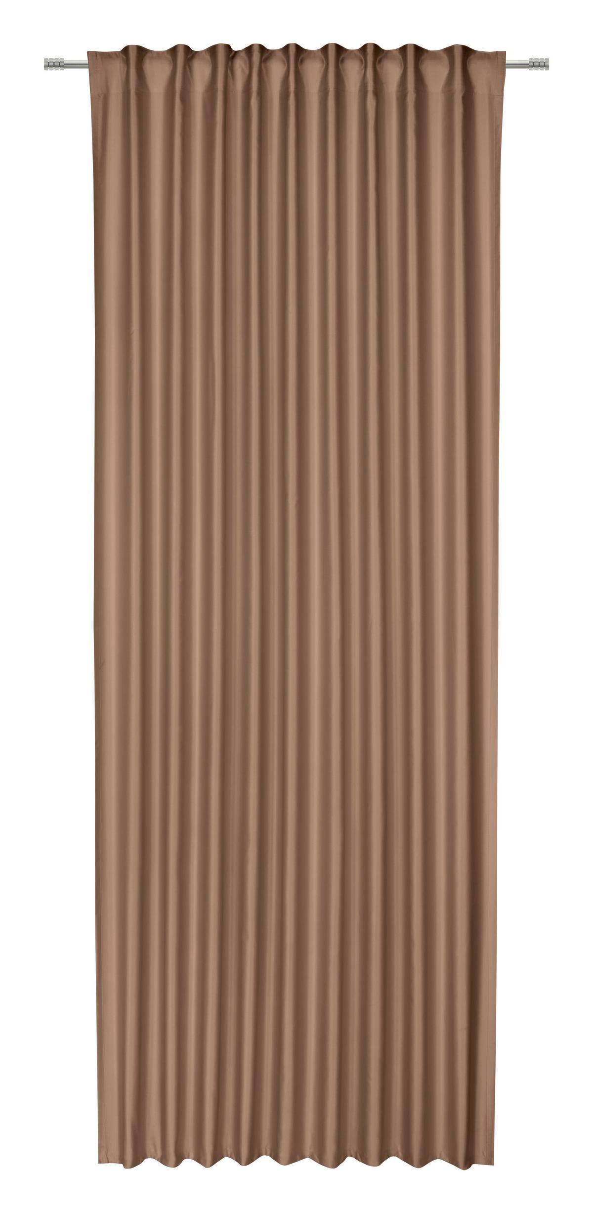 Fertigvorhang Roswita - Braun, KONVENTIONELL, Textil (135/245cm) - Ondega