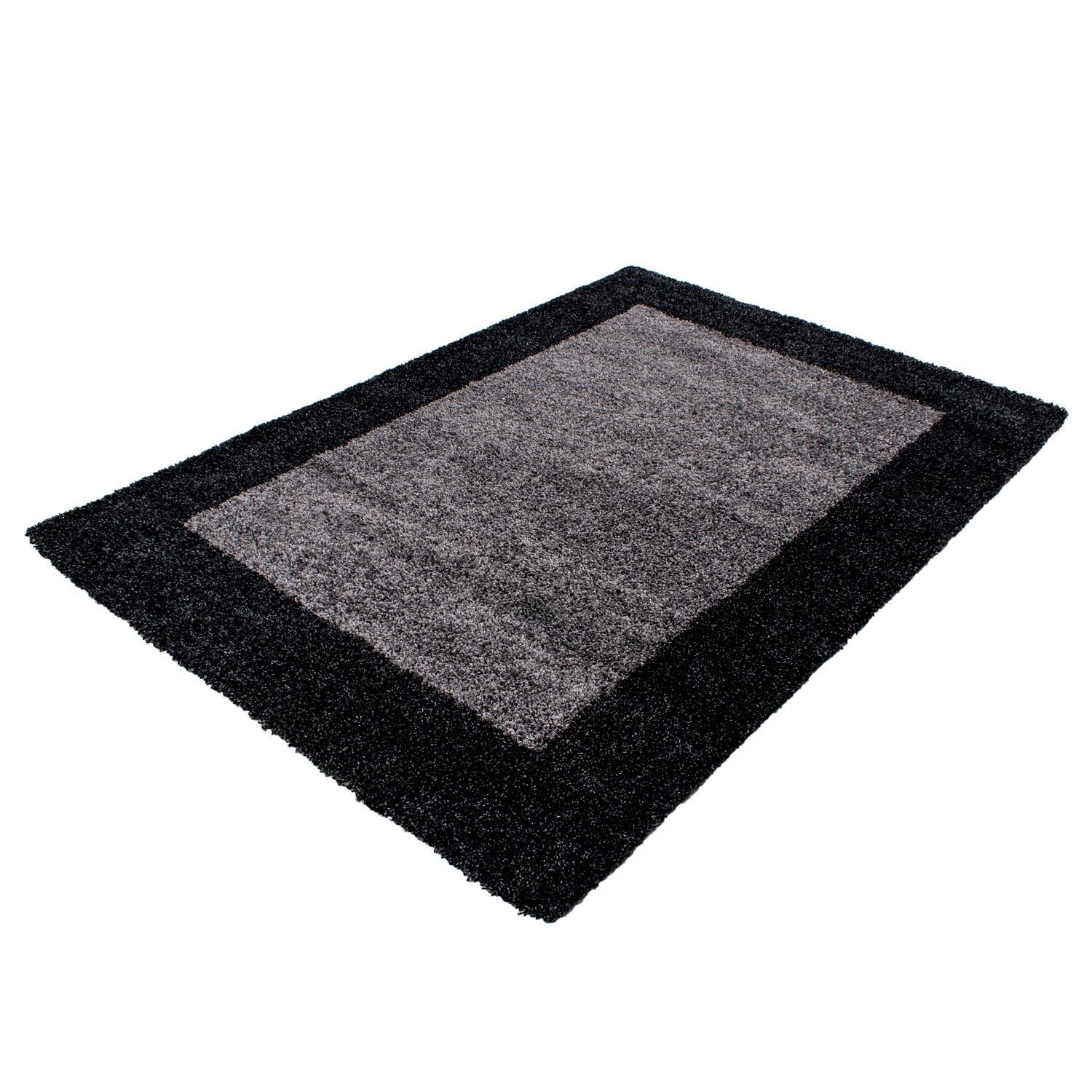 Hochflor Teppich Anthrazit Life 80x250 cm - Anthrazit, Trend, Textil (80/250cm) - Novel