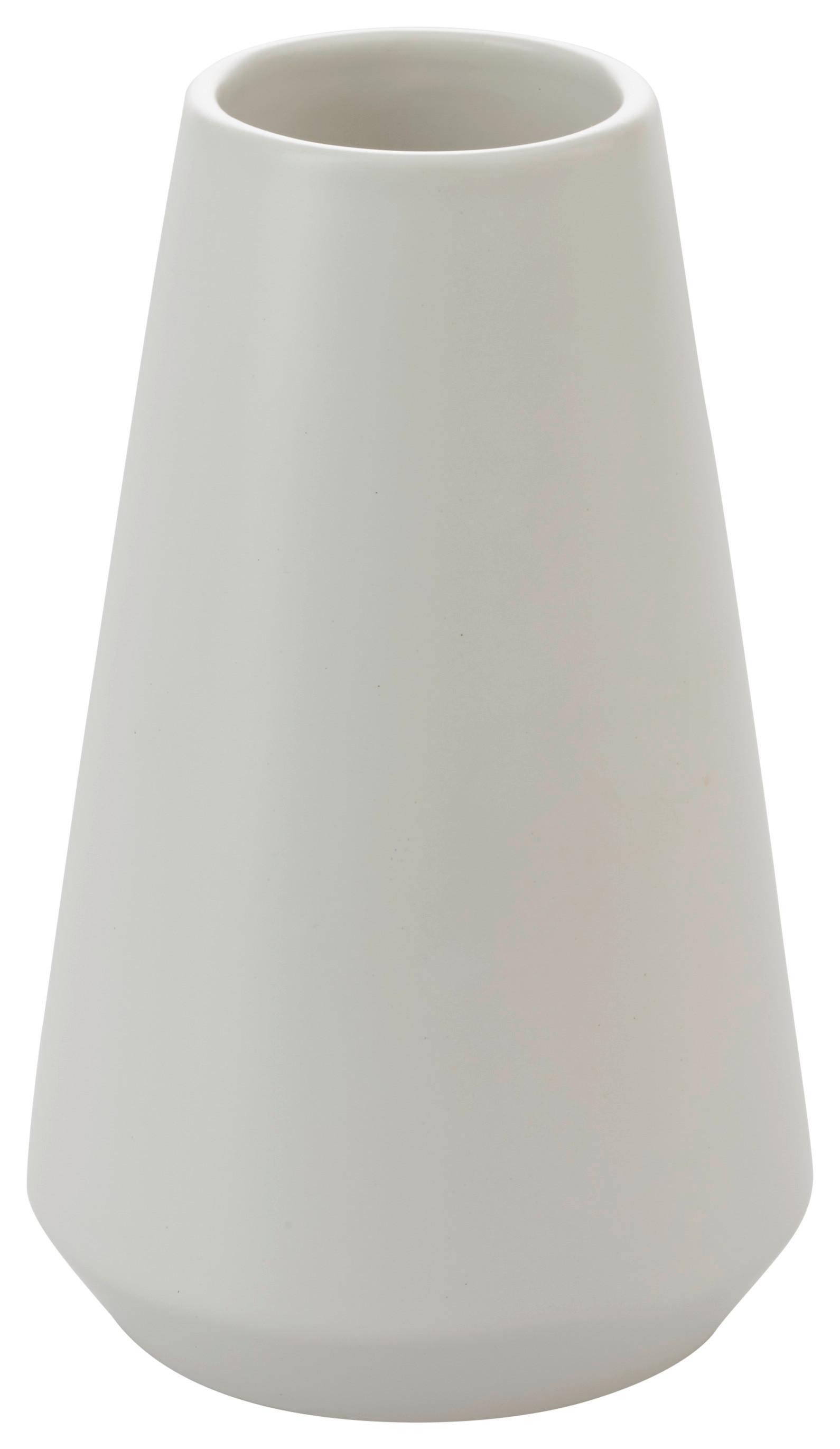 Váza Bilbao I - bílá, Basics, keramika (12,5/12,5/20,5cm) - Modern Living