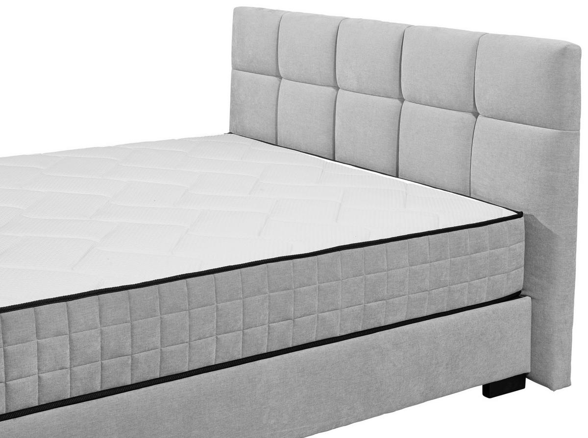 Boxbett Nagol A - Hellgrau/Schwarz, MODERN, Holzwerkstoff/Textil (160/200cm) - MID.YOU