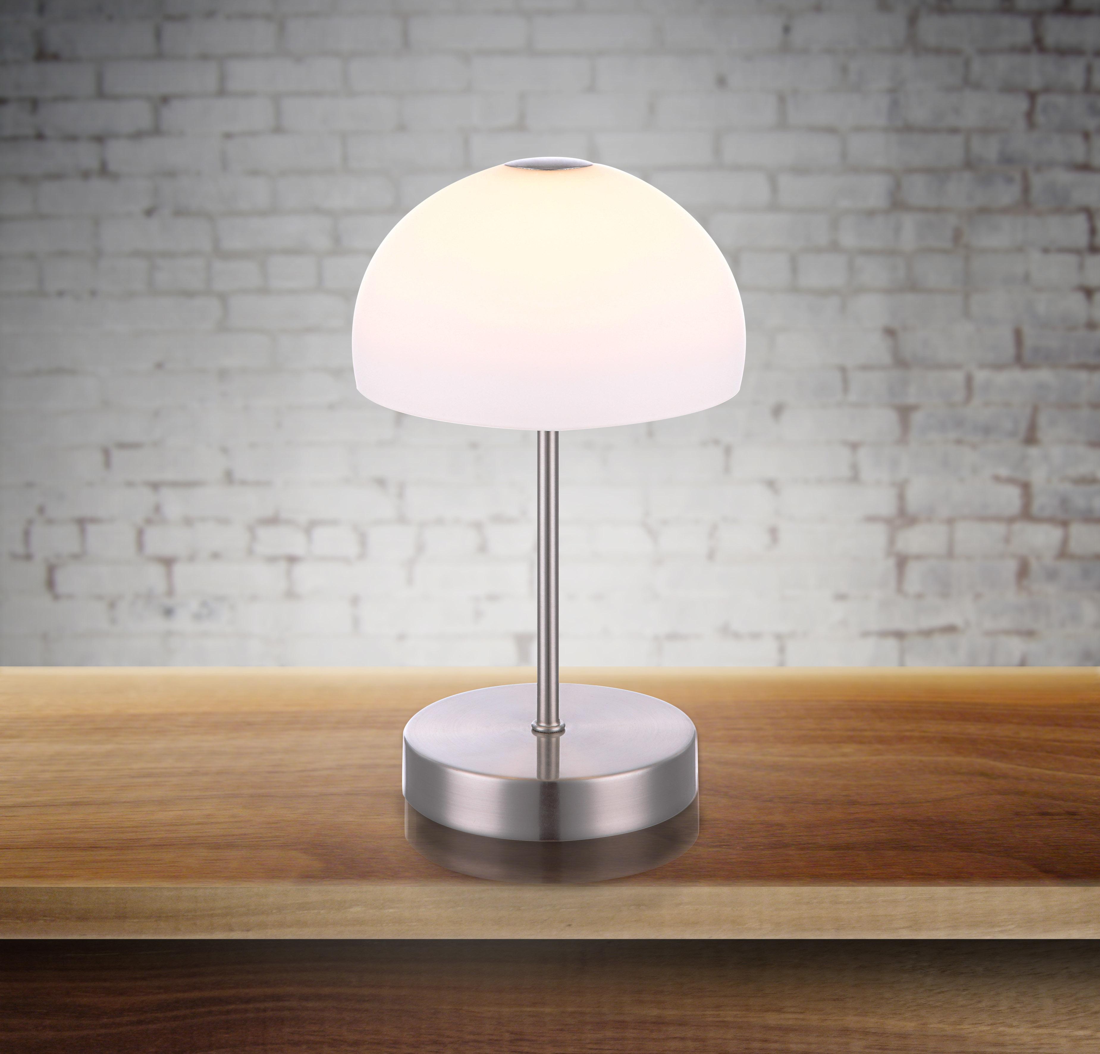 Tischlampe Tolos Opal Touch-Funktion - Opal, Design, Glas/Metall (15/27cm) - Globo