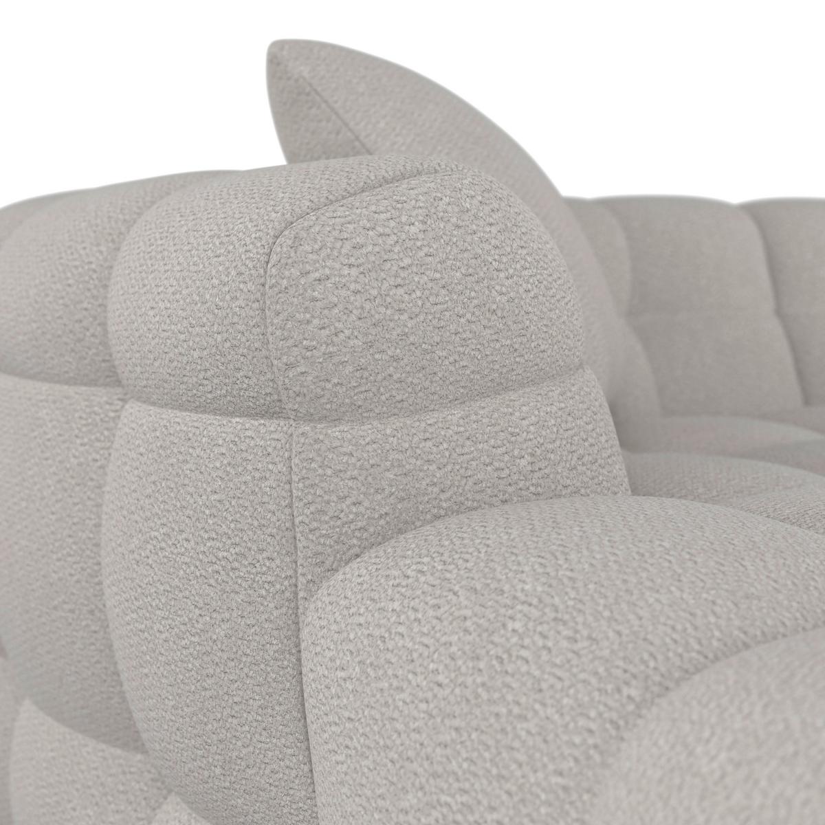 Sedacia súprava MAGDA, obojstranná, sivobéžové buklé - čierna/sivobéžová, Modern, drevo/textil (268/157cm) - Bessagi Home