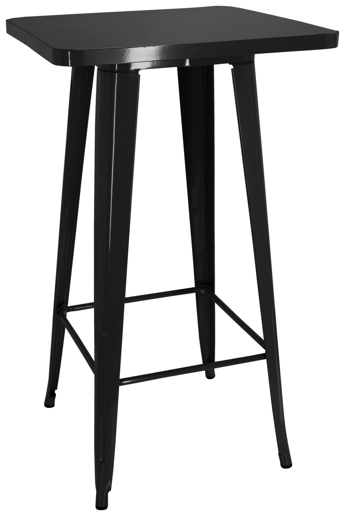 Bartisch Vantaggio Schwarz, L: 60 Cm - Schwarz, Basics, Metall (60/60/103,5cm) - MID.YOU