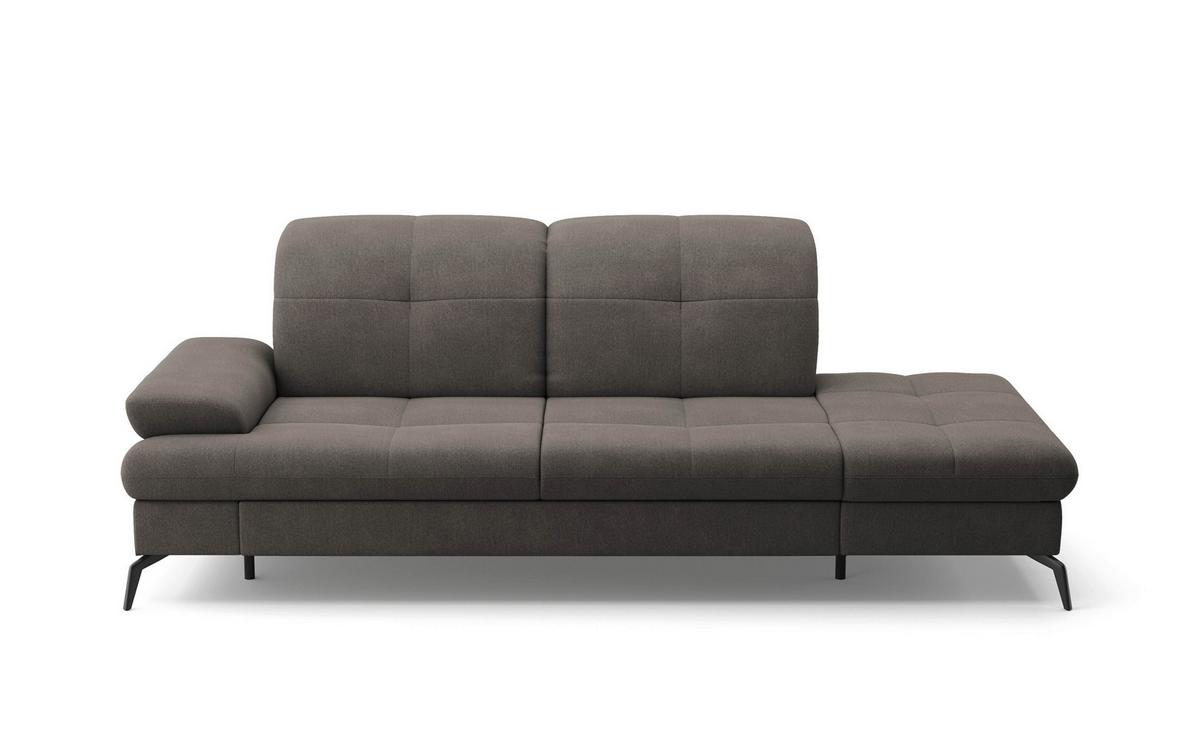 Récamiere Amica E, Graphitfarben B: 231 - Schwarz/Graphitfarben, KONVENTIONELL, Textil (231/90/122cm) - Sit & More