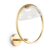 Wandleuchte Lunare - Transparent/Messingfarben, Trend, Glas/Metall (35/32/22cm) - MAYTONI