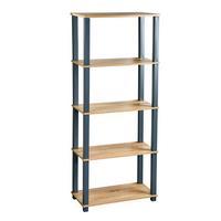 Regal Eiche Dekor, Grau, B: 60 cm - Eichefarben/Grau, Basics, Holzwerkstoff (60/147/29cm) - Kesper
