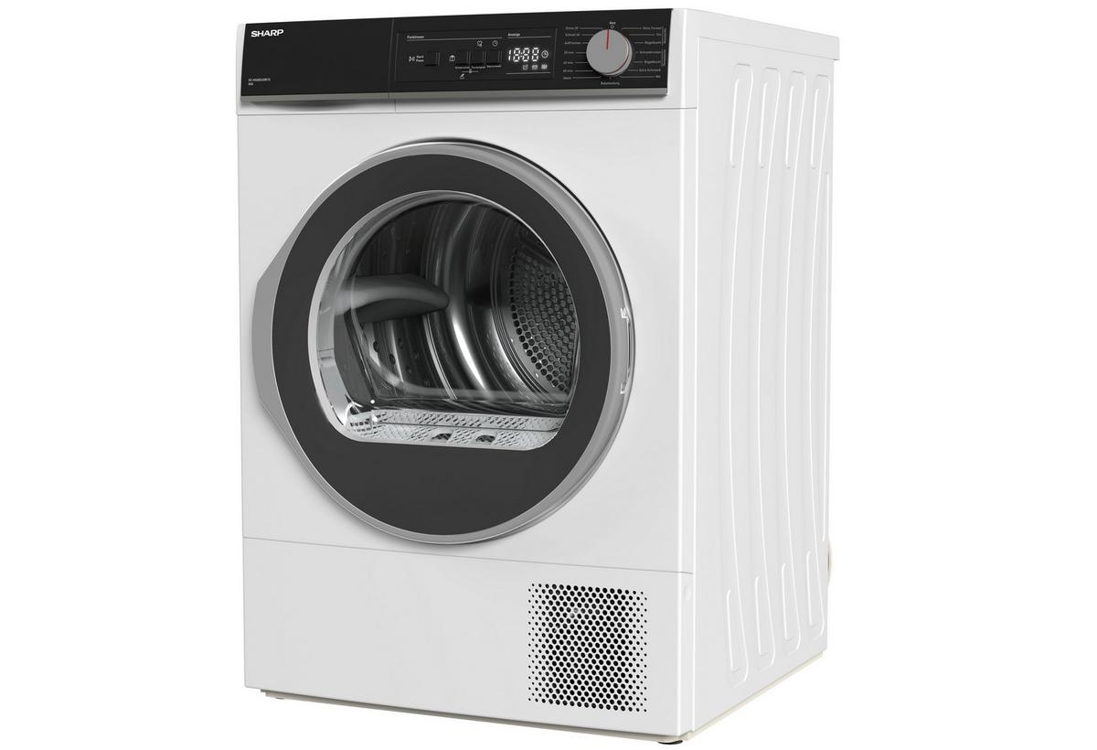 Wärmepumpentrockner Kd-nha8s6 Gw1d-De, Füllmenge 8 Kg - Weiß, Basics, Kunststoff (59,6/84,5/60,9cm) - Sharp
