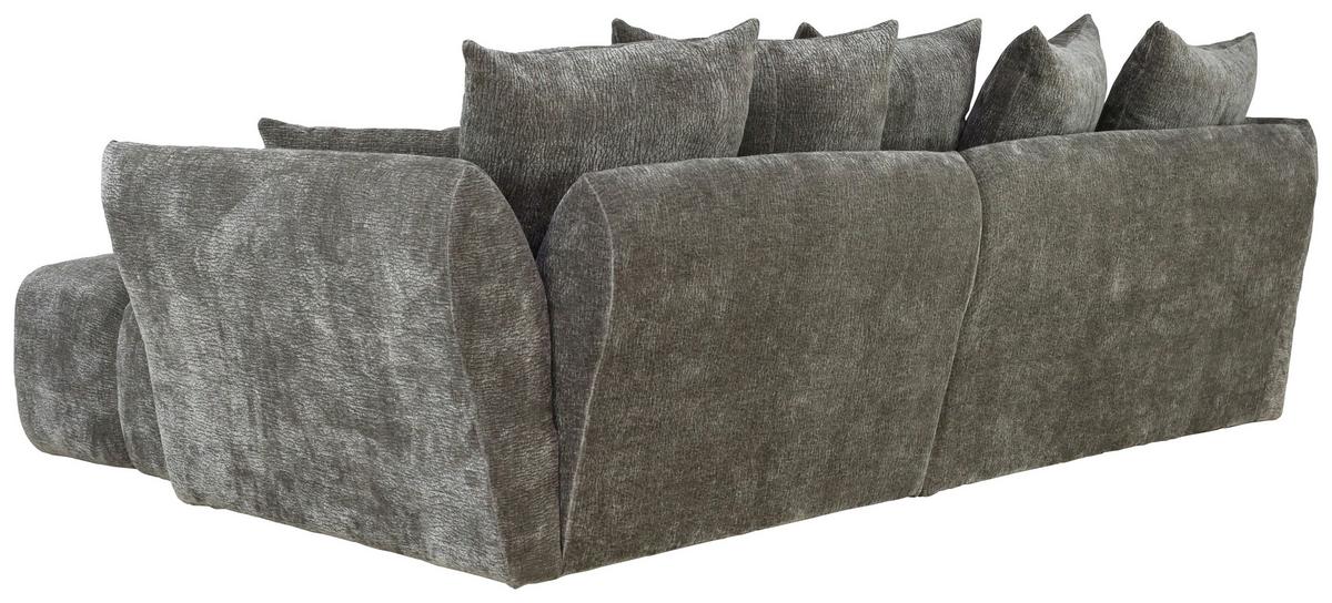 Univerzálna sedačka CAMMELLIO, tmavosivá ženilka, 7 vankúšov - čierna/tmavosivá, Modern, textil (296/189cm) - Mömax