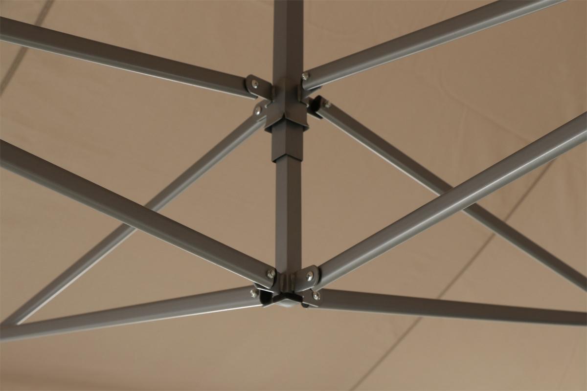 Pavillon L30551 450x300 Cm Seitenteilen + Uv-Beständig - Taupe, KONVENTIONELL, Textil/Metall (450/330/300cm) - Siena Garden