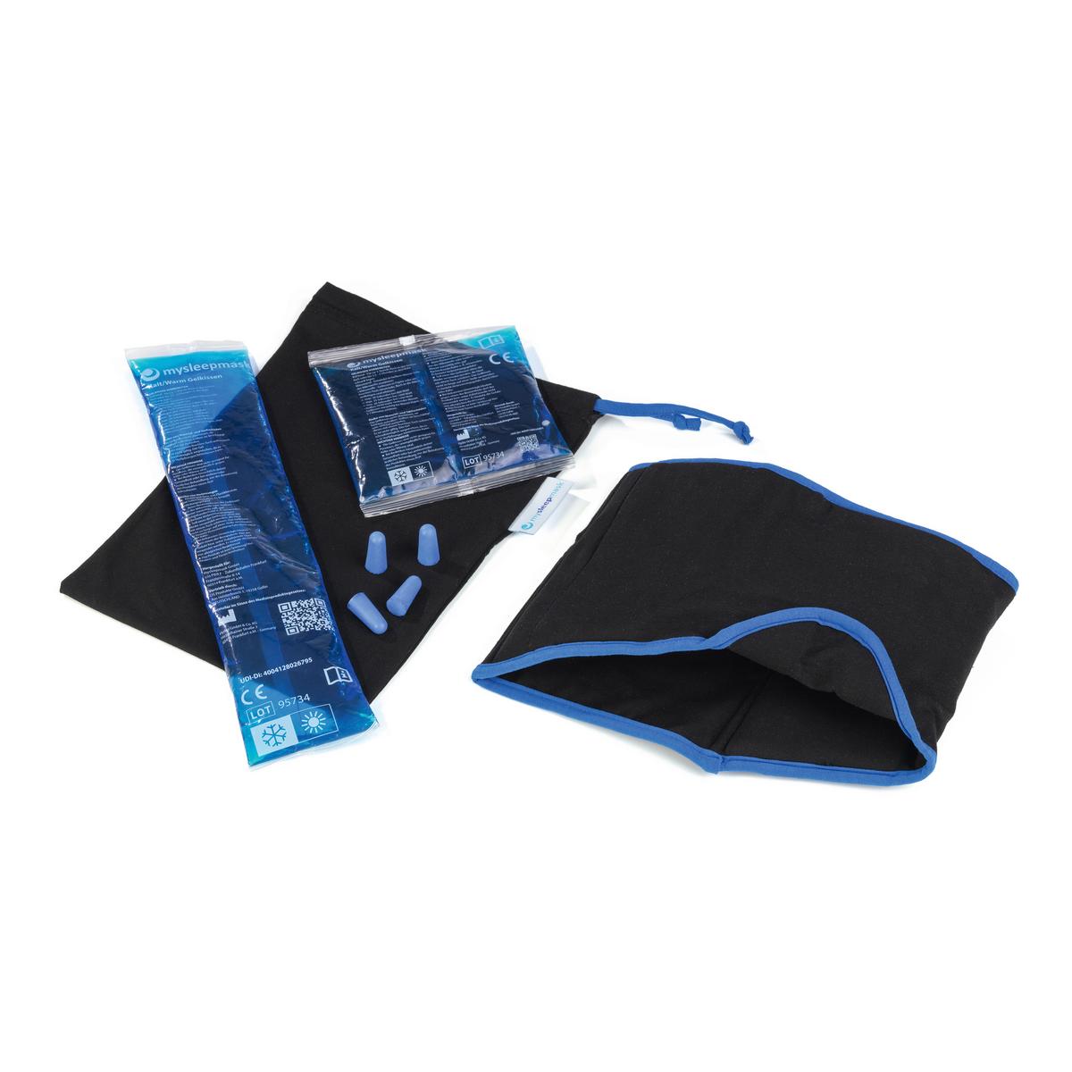 Schlafmaske Mysleepmask L/XL Schwarz/Blau - Blau/Schwarz, Basics, Textil (28/19/1cm)