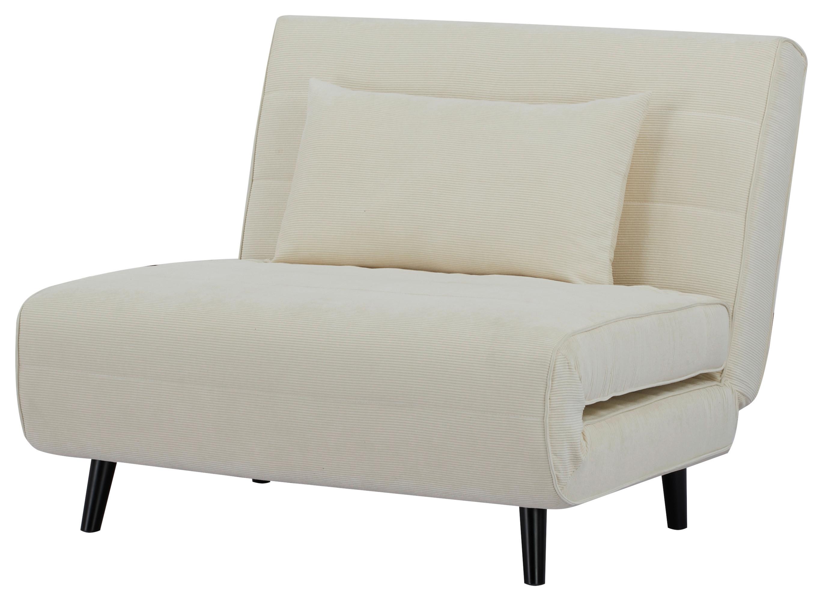 Rozkládací křeslo NIGHT 100, béžový manšestr - černá/béžová, Moderní, dřevo/textil (101/81/90cm) - Mömax