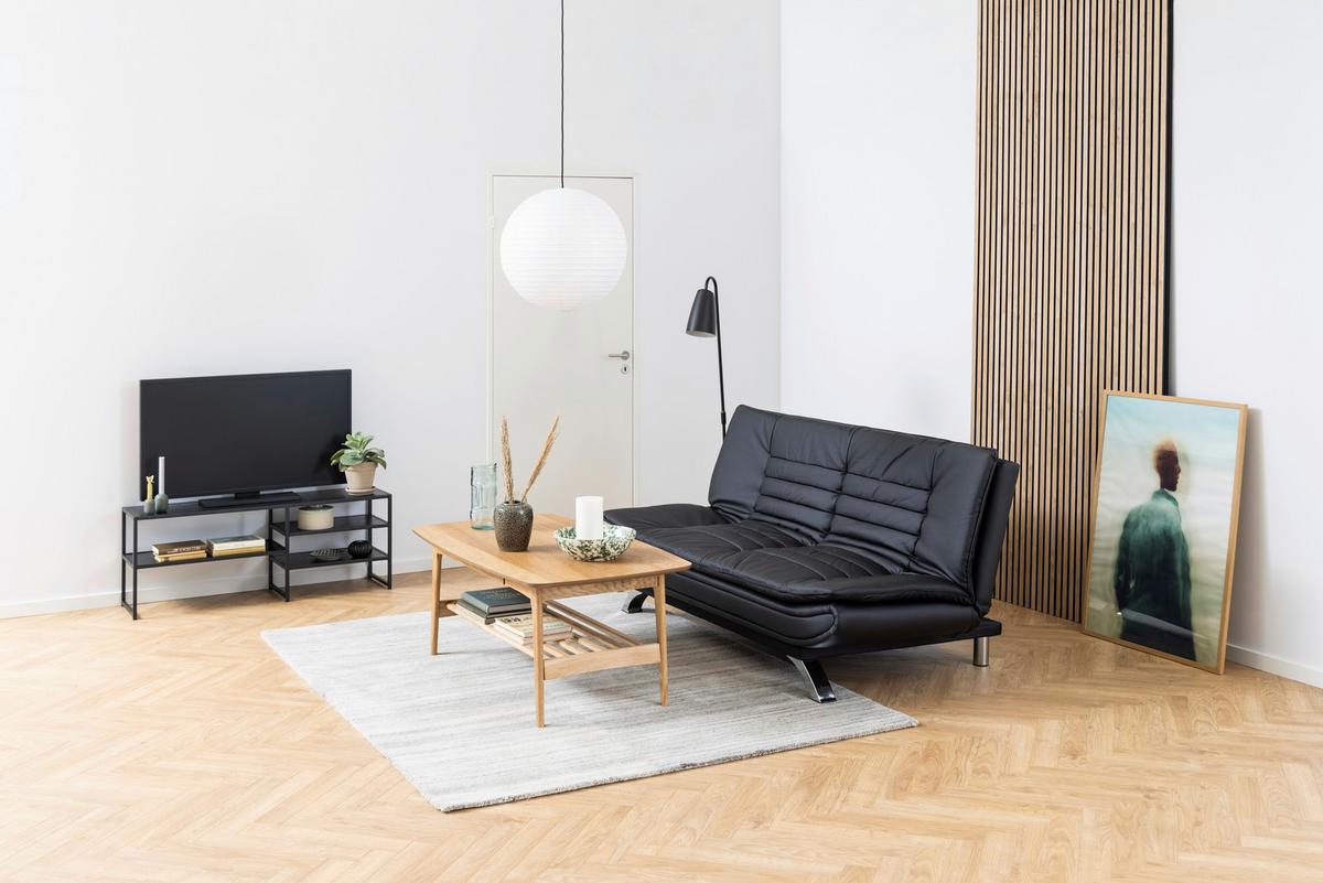 Konferenčný stolík EMMA masív - farba duba, Trend, drevo/kompozitné drevo (130/70/51cm) - MID.YOU