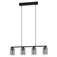 Hängeleuchte 99707* Zocabon - Klar/Schwarz, Design, Glas/Metall (81,5/11/110cm) - Eglo