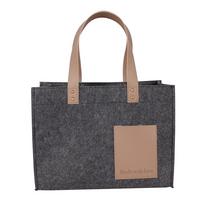 EINKAUFSTASCHE Susi - Dunkelgrau/Braun, LIFESTYLE, Kunststoff/Textil (40/15/30cm) - Luca Bessoni