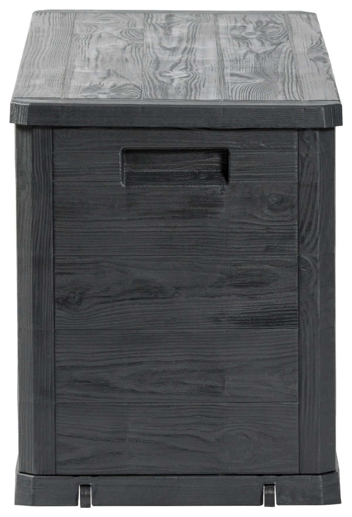 Párnatartó Láda Woody - sötétszürke, Modern, műanyag (117/56/45cm) - Luca Bessoni