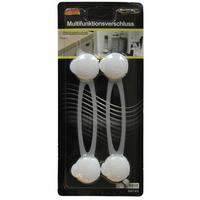 Kindersicherung Selbstklebend 2 Stk., für Türen U. Fenster - Weiß, KONVENTIONELL, Kunststoff (3/15,5cm)