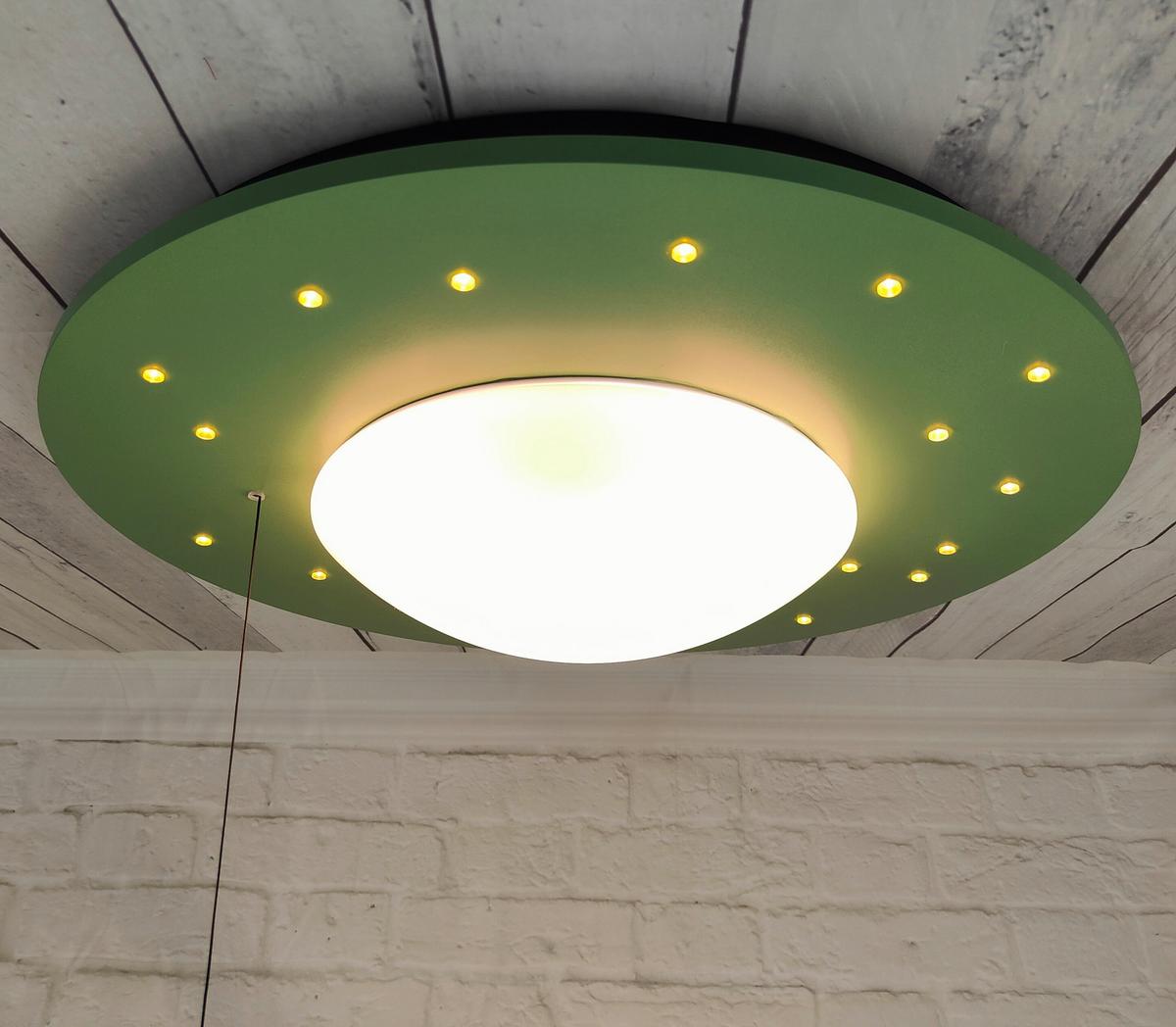 Kinderdeckenleuchte 7005 - Starleight Salbeigrün - Salbeigrün/Weiß, Basics, Holzwerkstoff/Kunststoff (54/11cm) - Niermann