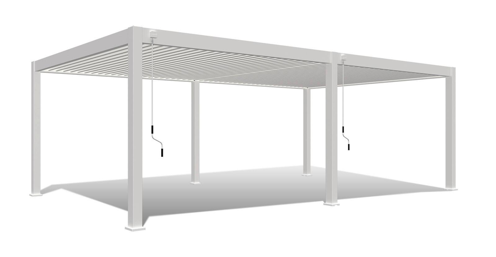 Pergola Deluxe Plus 800x400cm Wetterfest, Gartenpavillon - Weiß, Basics, Metall (800/255/400cm) - WEIDE