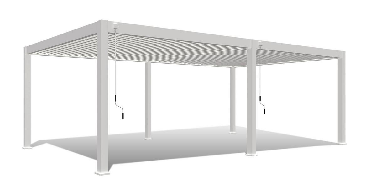 Pergola Deluxe Plus 800x400cm Wetterfest, Gartenpavillon - Weiß, Basics, Metall (800/255/400cm) - WEIDE