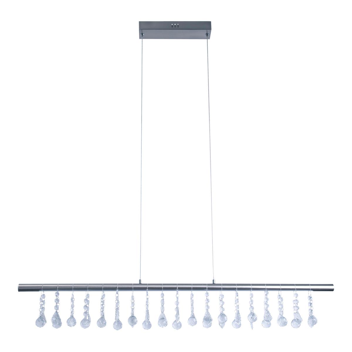 Led-pendelleuchte Nobilis - Nickelfarben, Design, Glas/Kunststoff (100/6/120cm) - Näve